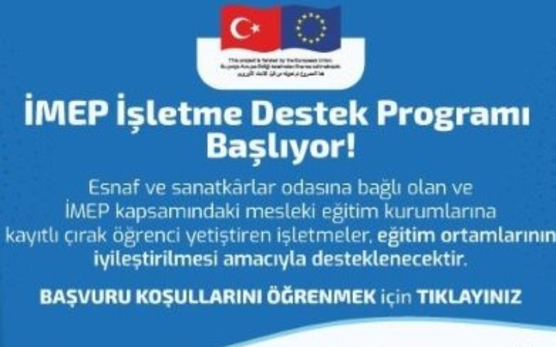 İMEP İŞLETME DESTEK PROGRAMI BAŞLIYOR.